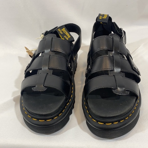 DR MARTENS TERRY SANDALS NWT BLACK SIZE 9L - Picture 4 of 6